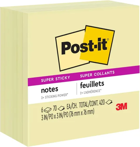 Notas autoadhesivas Sticky Notes de Post-it, Amarillo canario