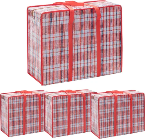 Miniatura 7 de Bolsas de mudanza extragrandes resistentes, bolsas de almacenamiento organizadoras gigantes de 168L con cremallera duradera, bolsas resistentes al