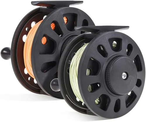 Miniatura 5 de SEIWEI Fly Fishing Reel, Fly Reel GLA 5/6WT Large Capacity Plastic Fishing Reel with 30m Nylon Line, for Basic Fishing Lines Black