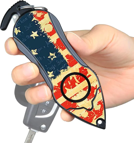 Miniatura 14 de Stinger Llavero de alarma personal, herramienta de emergencia, sirena de alarma de pánico de seguridad, cortador de cinturón de seguridad, rompe