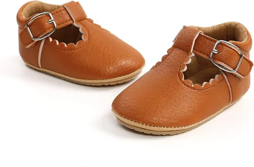 Miniatura 6 de myppgg Zapatos planos Mary Jane para bebé niña, con lazo brillante, vestido de princesa, zapatos de cuna antideslizantes para niños pequeños que