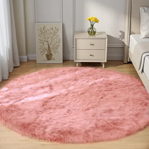 Miniatura 35 de Goolela Alfombra esponjosa de piel sintética de oveja sintética de 4 x 6 pies, color gris, para dormitorio, mesita de noche, alfombra suave de felpa