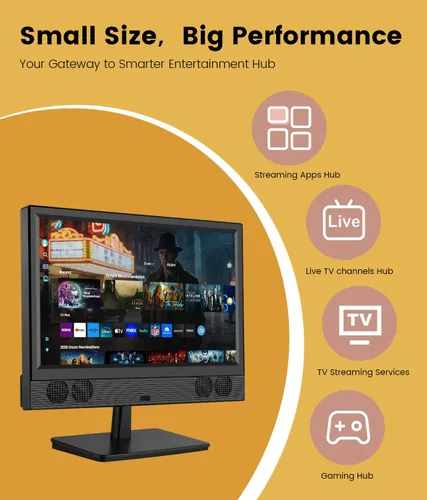 Miniatura 6 de Feihe Smart TV pequeño de 15.6 pulgadas - Televisión inteligente de pantalla plana compacta Full HD 1080p con Wi/Fi, Bluetooth, control remoto por