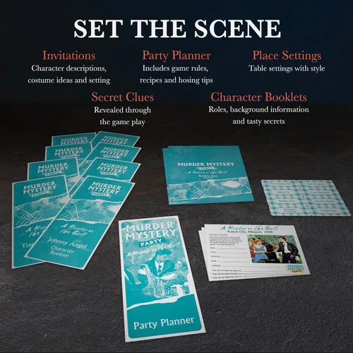 Miniatura 8 de Murder Mystery Party Games - A Murder on the Grill, Host Your Own Cookout Murder Mystery Dinner for 8 Adult Players, Solve the Case with Crime Scene