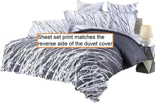 Miniatura 4 de Swanson Beddings Tree - Juego de sábanas de 4 piezas, 100% algodón: sábana bajera, sábana encimera y un par de fundas de almohada