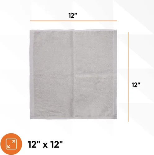 Miniatura 2 de Superio Toallas de rizo de algodón, toallas grises 100% algodón, trapos de limpieza para cuerpo y cara, toallas de spa, multiusos