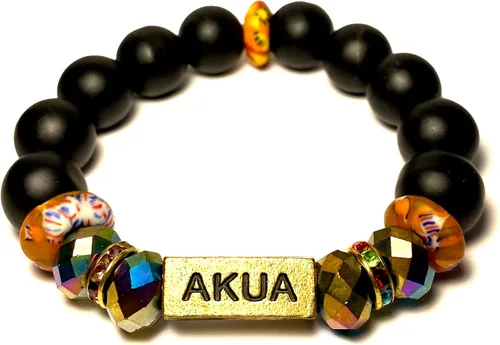 Miniatura 62 de Pulseras africanas tradicionales con nombre nacido en el día para mujeres de Ghana, materiales naturales, ajuste cómodo y holgado