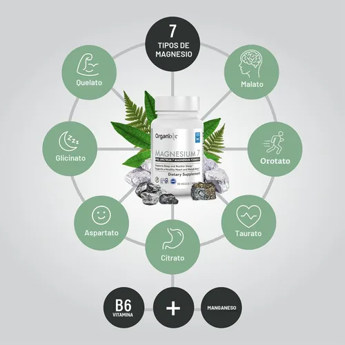 Miniatura 3 de Suplemento de magnesio Organixx, cápsulas naturales de magnesio para apoyo del sueño, recuperación muscular, con vitamina B6 y citrato y glicinato