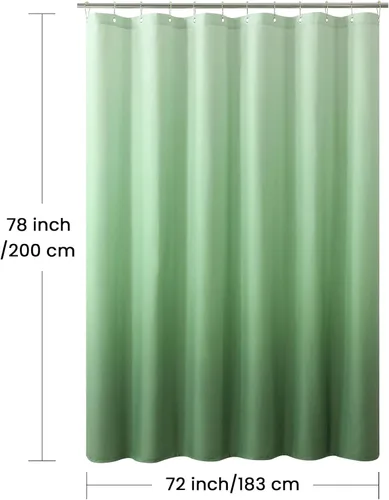 Miniatura 142 de Cortinas de Ducha Negras, Cortinas de Ducha de Poliéster Impermeable con Rayas Horizontales Degradadas en Blanco y Negro Modernas para Baño, 72x72