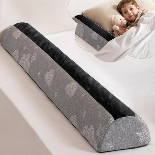 Miniatura 4 de Protectores de riel de cama para niños pequeños, protector de parachoques de espuma con almohadillas antideslizantes duales, funda impermeable