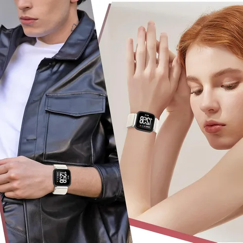Miniatura 6 de Paquete de 6 correas elásticas ajustables para reloj compatibles con Fitbit Versa/Fitbit Versa Lite/Fitbit Versa 2 para mujeres y hombres, correa