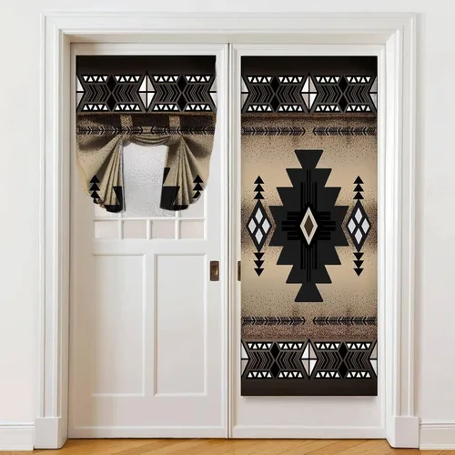 Miniatura 26 de Cortinas de puerta negras y rojas para ventanas de puerta, estampado de leopardo y cebra, cortinas de ventana para puerta de vidrio francesa