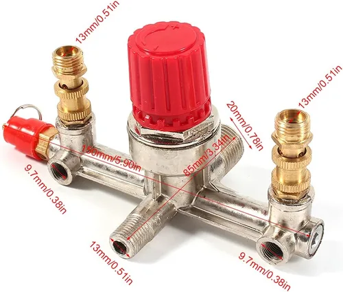 Miniatura 3 de Válvula de interruptor regulador de presión del compresor de aire con soporte de montaje para compresores pequeños