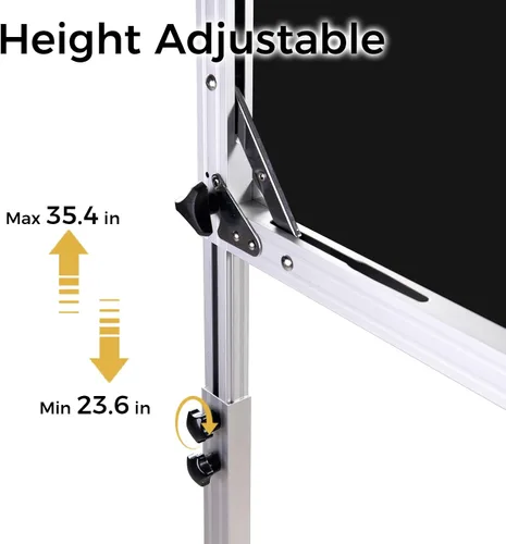 Miniatura 6 de SCREENPRO 100inch Projector Screen with Stand, Fast Outdoor Movie Screen for Patio with Adjustable Leg(23"-35"),16:9 HD 4K Projector Screen for Yard