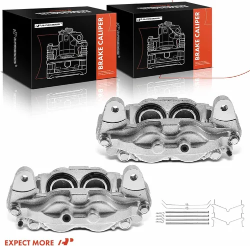 Miniatura 8 de A-Premium Conjunto de pinza de freno de disco compatible con modelos seleccionados de Toyota, Sequoia 2008-2015, Tundra 2007-2015, lado delantero