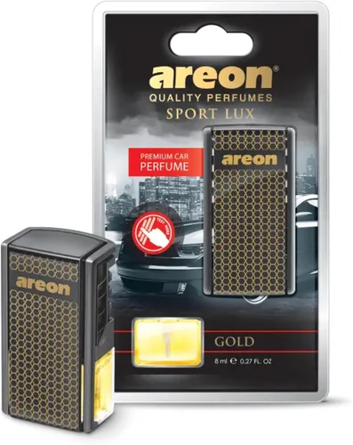 Areon Perfume para automóvil, con gancho para ventilación. Fragancia clásica. Disfrute del interior de su automóvil ..., 1, Dorado