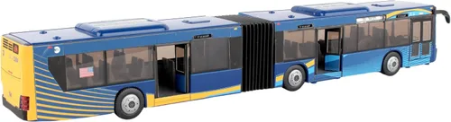 Miniatura 3 de Daron MTA Autobús de la Ciudad de Nueva York 16" Autobús Articulado RT8571 Juguete, Azul, Marrón