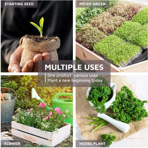 Miniatura 8 de UBICON Tierra superior orgánica de fibra de coco de fácil uso para plantas de interior/exterior; 4 ladrillos se expanden a 10 galones, excelente