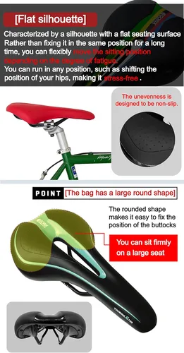 Miniatura 6 de Sillín GORIX para Bicicleta Cómodo con Cojín y Riel para Bicicleta de Montaña y Carretera para Hombres y Mujeres (GX-C19)