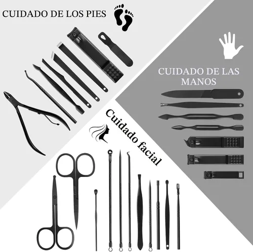 Miniatura 2 de MINKINH Juego de manicura profesional de cortaúñas, kit de manicura de acero inoxidable, herramientas para el cuidado de uñas con lujosa funda