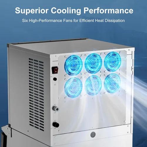 Miniatura 6 de COTLIN Máquina de hielo comercial, 550 libras/24 horas con almacenamiento de 350 libras, máquina de hielo comercial con autolimpieza, lista