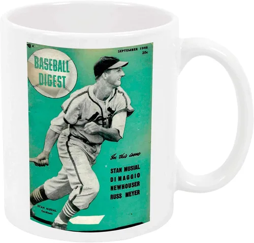 Stan Musial Taza de café – Taza clásica de cerámica de béisbol vintage, idea de regalo para fanáticos de los deportes/jugadores, cumpleaños,