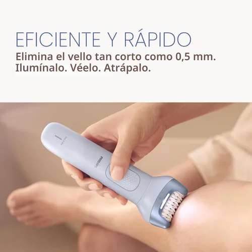 Miniatura 4 de Philips Depiladora Serie 8000 - Depiladora eléctrica inalámbrica en seco y húmedo, depiladora para piernas y cuerpo, con ProGuide, 3 accesorios, 60