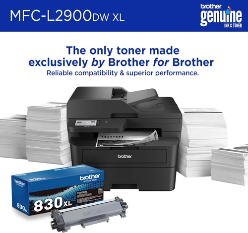 Miniatura 4 de Brother MFC-L2900DW XL Impresora láser compacta monocromática inalámbrica todo en uno con copia y escaneo dúplex, fax, blanco y negro Incluye