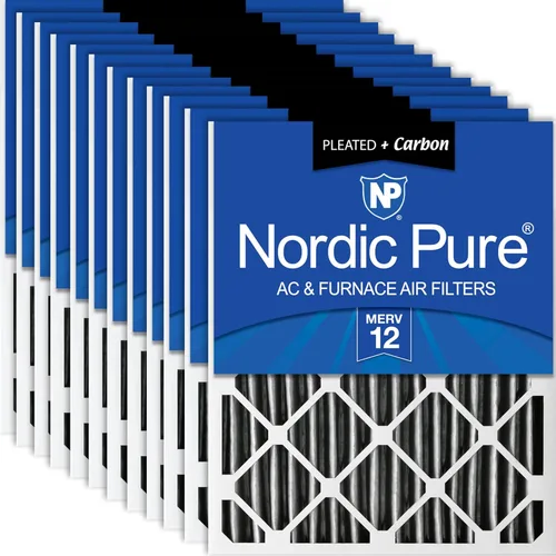 Miniatura 30 de Nordic Pure 18 x 25 x 2 (17 1/2 x 24 1/2 x 1 3/4) de carbono puro plisado reducción de olores Merv 8 filtros para horno, paquete de 3