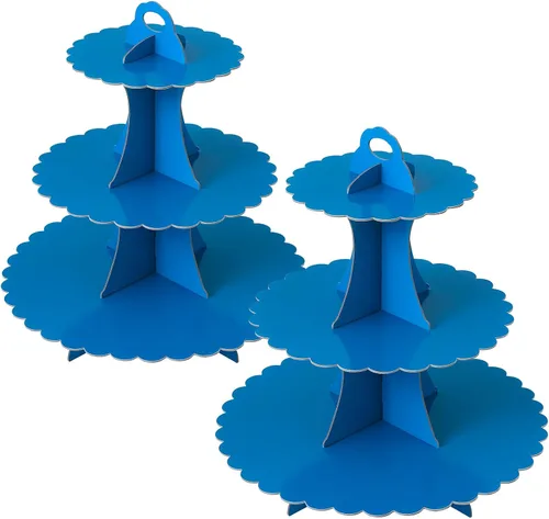 Miniatura 43 de Soleebee Soporte para Cupcakes de 3 Niveles, Torre de Cupcakes de Cartón, Torre de Soporte para Pasteles de Postre para Decoración de Cumpleaños