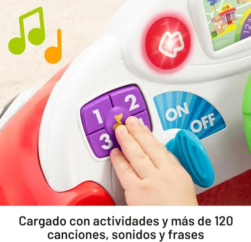 Miniatura 4 de Fisher-Price Laugh & Learn Carro de actividades Smart Stages con luces musicales y escenarios inteligentes para bebés y niños pequeños, rojo