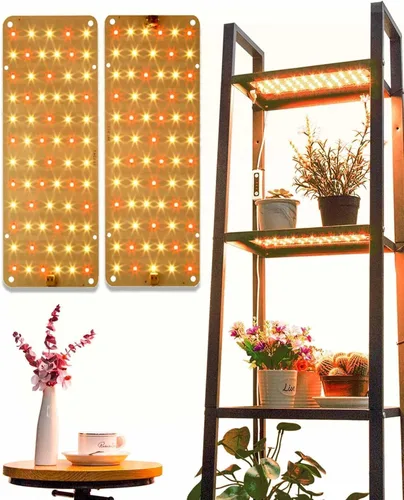 Miniatura 10 de Panel de luz de cultivo para plantas de interior, luz LED ultrafina de espectro completo de 20 W para estante y gabinete, regulable con temporizador