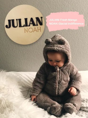Miniatura 9 de Personalized Baby Announcement Sign, Baby Name Signs for Nursery, Newborn Announcement Sign, Birth Announcement Sign, Announcement Board for New