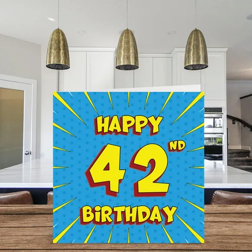 Miniatura 3 de Divertidas tarjetas de cumpleaños 42 para hombres y mujeres, libro de cómics, tarjeta de feliz cumpleaños para hermana, niñera, abuelo, papá, papá