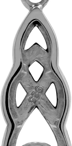Miniatura 4 de Silvershake Colgante solitario de plata de ley 925 con nudo celta y cadena de 18 pulgadas