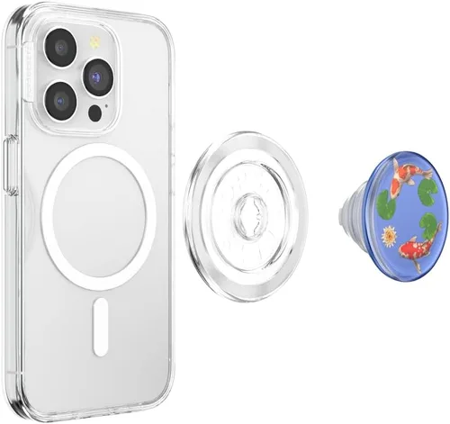 Miniatura 4 de PopSockets Agarre para teléfono MagSafe con patas, soporte magnético, parte superior intercambiable, agarre seguro para estuches MagSafe de iPhone