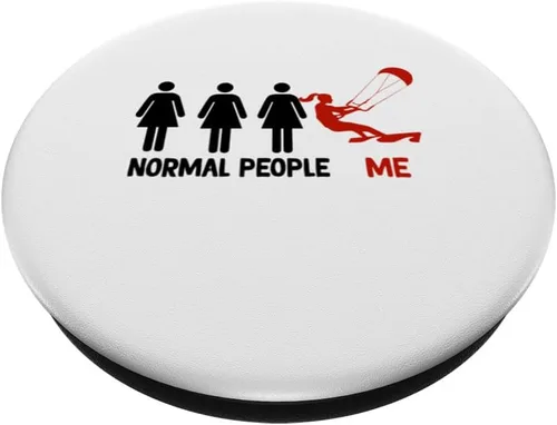 Miniatura 2 de funny Kiteboarding normel pepole me Kitesurf Kiteboarder PopSockets Swappable PopGrip