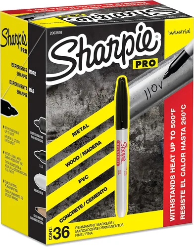 Miniatura 6 de Marcadores permanentes industriales marca Sharpie, Negro