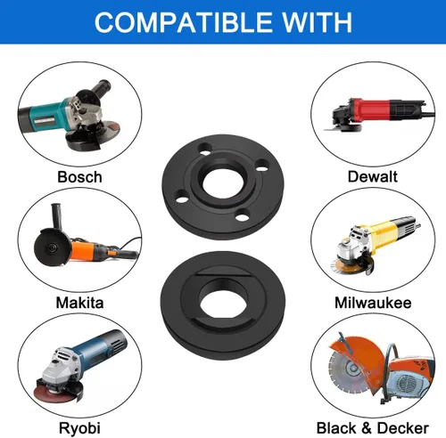 Miniatura 5 de Kit de 3 llaves de brida angular, amoladora angular, tuerca de bloqueo de metal de brida 5/8-11, piezas de repuesto para amoladoras angulares