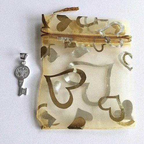 Miniatura 4 de LLAVE DE SAN BENEDICTO PLATA 925 PLATA 925 MEDALLA DE SAN BENITO LLAVE, plateado