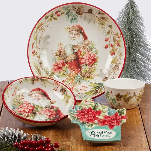 Miniatura 5 de Certified International Christmas Story - Juego de 4 platos de ensalada y postre de 9 pulgadas, multicolor, medianos