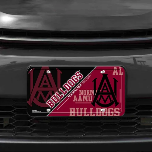 Miniatura 2 de NCAA etiqueta de metal para auto, negro