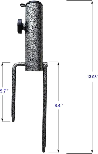 Miniatura 2 de AMMSUN Adjustable Portable Umbrella Base, Upgraded Heavy Duty Metal Holder-Stand-Sand Grass Auger,for Flag, Umbrella, Fishing Rod, Outdoor Park