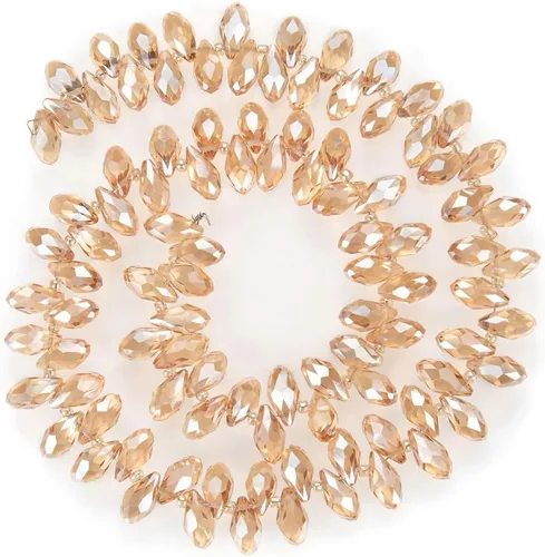 Miniatura 27 de 200pcs Checa 0.472 in Lágrima facetada Briolette Cristal Perlas Sueltas Colgante Separador de Gota a Granel Amatista Púrpura para DIY Joyería