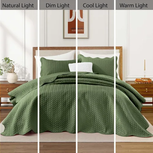 Miniatura 416 de MOONLIGHT20015 Edredón tamaño King (106 x 96 pulgadas) con 2 fundas de almohada (20 x 36 + 2 pulgadas) para todas las estaciones, juego de cama Azul
