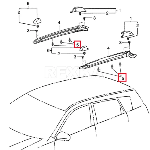 Miniatura 6 de Rexka Clips de panel de puerta de moldeo trasero para Toyota Pick-Up Pontiac Vibe 62955-20020 GM 94848834