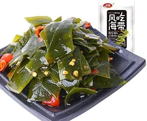 Miniatura 4 de WeiLong Latiao, Damianjin Gluten picante, Wei Long Konjac 20 bolsitas/12.70 oz de aperitivo chino, viento come algas, papas picantes casuales