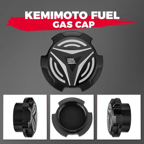Miniatura 4 de KEMIMOTO Tapa de combustible de aluminio Compatible con Polaris Slingshot SL LE R S SLR Grand Touring 2015-2024, Tapa de combustible Cubierta