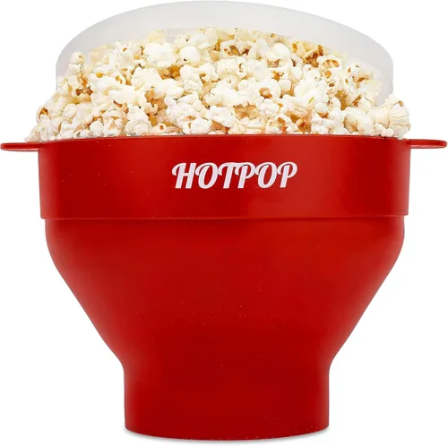 Miniatura 15 de El original Hotpop - Palomitas de maíz para microondas, máquina de palomitas de silicona, cuenco plegable sin BPA y apto para lavavajillas - 20 Gris