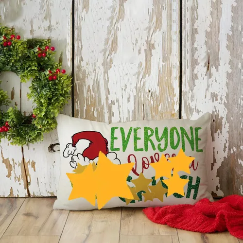 Miniatura 3 de AOFANGGO Funda de almohada de Navidad de 12 x 20 pulgadas, decoración navideña, funda de cojín rectangular para cama, silla, sofá